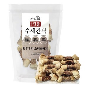 펫티즈 진품 강아지 수제간식 한우우피꽈배기 오래먹는 국내산 개껌 소형, 100g, 1개, 오리안심