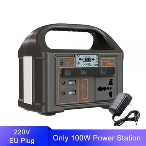 태양광 발전기 보조배터리 충전 캠핑 배터리 100W 110V 220V 비상, 1개, 1) 220V EU Plug