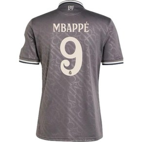 Mbappe 9# 마드리드 축구 저지 2024/25 회색.