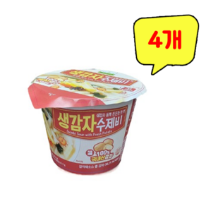 칠갑농산 생감자수제비컵 즉석컵용기 366g x 4개