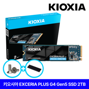 키오시아 EXCERIA PLUS G4 Gen5 M.2 NVMe SSD + 방열판, LVD10Z, 2TB