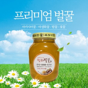 천하벌꿀 천연 벌꿀 아카시아꿀 야생화꿀 밤꿀 옻꿀 1kg 2.4kg, 1개, 선물세트2번