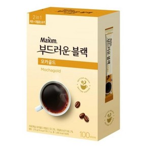 동서식품 맥심 부드러운 블랙 모카골드 2.7g x 100개입 학원 학교 야유회 사무실 탕비실 간식 집 회사 휴게실, 1개