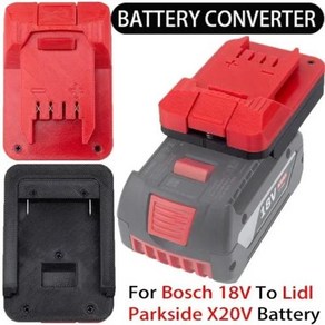 전동 Bosch Pakside 공구 리튬 X20V 액세서리 어댑터 이온 18V 무선 배터리 Lidl 용 Pakside 어댑터 용 배터리 드릴, Fo pakside, 1개, 1) Fo pakside