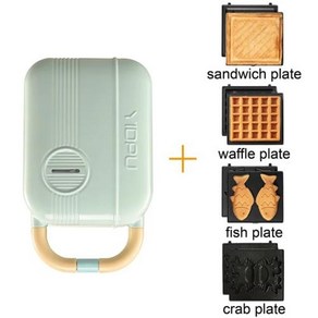 전기 타코야끼 붕어빵 와플 팬 기계 타코야키 케이크 샌드위치라 플레이트 포함 아침 식사 샌드위치, 57) geen 4B - CN