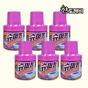 산도깨비 슈퍼청 변기세정제 병타입 라벤더향, 6개, 180g