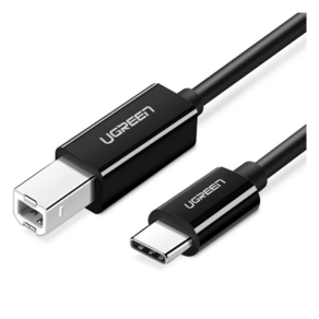 유그린 C타입 to USB 2.0 B CM BM 케이블 블랙, 1m, 1개