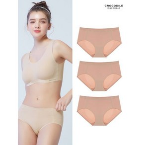 (백화점 상품) [크로커다일 이너웨어]뉴 인견 크레오라 감탄팬티 2+1 택1 5161924, CDWPT3N38_3 로지베이지3/XL