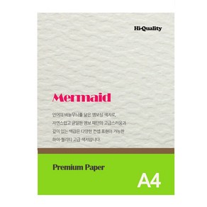 페이퍼포레스트 Memaid 머메이드지 두꺼운 색지 A4 만들기 50장, 백색 머메이드A4, M100 백색(50장)