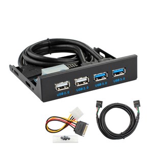 4 포트 USB3.0 전면 패널 콤보 9pin 19pin ~ USB 3.0 Hub Adapter for PC 데스크탑