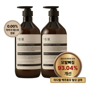 맥주효모 탈모증상 완화 리바이탈라이징 샴푸, 1015g, 2개