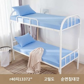 철제 어른 성인 벙커 2층 이층침대 계단식 기숙사, 남색, 100*200 매트리스 두께 10-25cm 적합