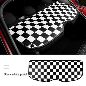 자동차 인테리어 트렁크 윈도우 패드 미니 쿠퍼 원 스타일링 컨트, 1.Black white plaid, 1개, B.F56