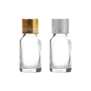 투명 유리병 10ml 100ml 금속스킨캡 (골드/실버), 10ml/금속스킨캡 실버, 1개