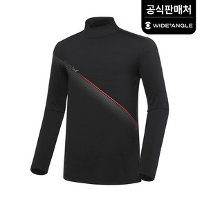 와이드앵글 공식 남성 WL 사선 프린트 하이넥 티셔츠 M WMU21201Z1(정상가:129 000)