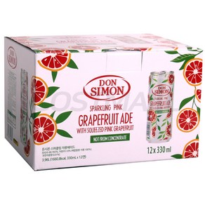 돈시몬 스파클링 자몽에이드 330MLX12입, 12개, 330ml