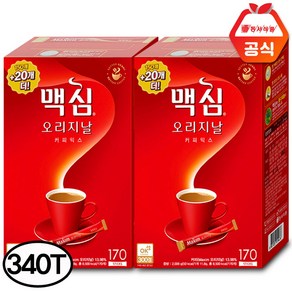 동서 맥심 오리지날 커피믹스 170Tx2개 총340T, 12g, 170개입, 2개