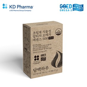 담백하루 초임계 식물성 알티지 오메가 에센스 500 미니 30캡슐 1개월 1박스 비타민E 11mg, 30정