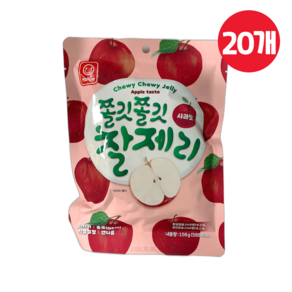 쫄깃쫄깃 찰제리 사과맛, 150g, 20개