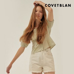 COVETBLAN 셔링 크롭 블라우스V214MBL203W