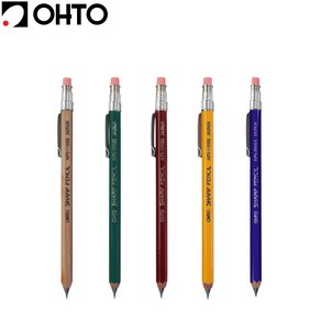 일본 OHTO 오토 목재 미니 샤프 0.5mm APS-350ES-GN, 본상품선택, 1개