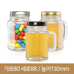 [유리병][철캡]육각손잡이병 500ml (A), 1개, 골드, 1개