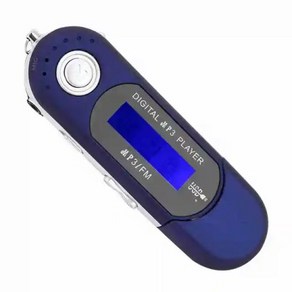 MP3플레이어 휴대용 음악 USB LCD 화면 음성 메모리 카드 블랙 블루 화이트, 3) 파란