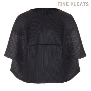 [FINE PLEATS] 피네 플리츠 숄더 라인 탑 블랙