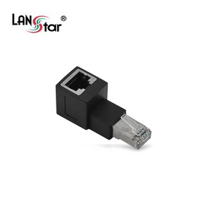 LANstar RJ45 랜 연장 상향 90도 꺾임 젠더/LS-RJ45GEN-UP/위쪽 꺽임형/1Gbps 속도 지원/RJ45 8P8C 랜선 연장 꺽임형