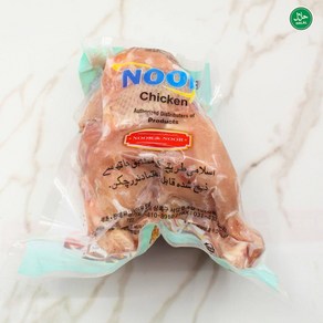 Noo & Noo Koean-Based Halal Slaughteed Skinless Whole Chicken . 누르 & 누르 스킨리스 국내산 할랄 도축된 닭고기, 1개, 1.1kg