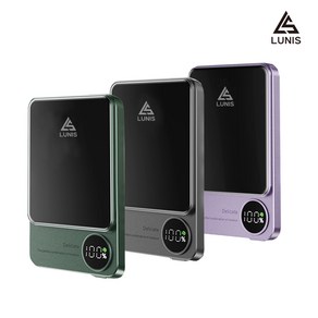 루니스 맥세이프 보조배터리 20W 고속 충전 +맥세이프링 +USB케이블, 퍼플 (5000mAh)