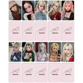 에스파 aespa 윈터 양면 싸인 포토 카드 포카 10장, 10