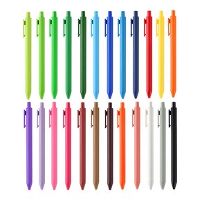 KACO 카코 퓨어 소프트 젤펜 중성펜 대용량 0.5mm 컬러심 24종, 파스텔퍼플