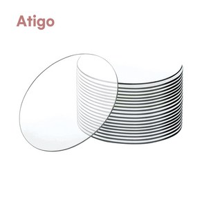 ATIGO / 국산 2mm 원형 투명 아크릴 판 2T 재단 홀가공 타공 무료