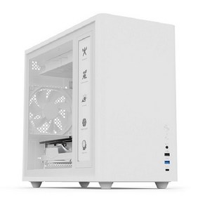 데이븐 DAVEN U350 미니타워 컴퓨터 PC 케이스 (화이트), 1개