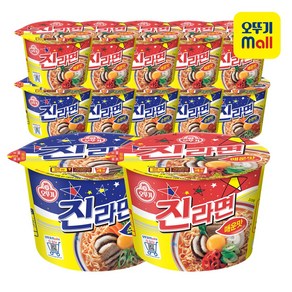 오뚜기 진라면큰컵 매운맛6+순한맛6 12개한박스, 12개