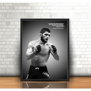 노 브랜드 Khabib Numagomedov 포스터 또는 캔버스 UFC 인쇄 벽 아트 장식 체육관 홈 생활 선물 침실 사무실 남자 동굴 견적 프리미엄 xPo..., no fame