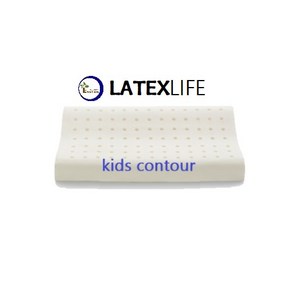 라텍스라이프 친환경 라텍스베개 키즈CONTOUR 100%천연라텍스+속 겉커버, 키즈컨투어, 1개