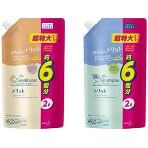 일본직발송 6. 장점 【대용량】 메리트 컨디셔너 리필용 2000ML [부외품] 단품 B07Q612XHJ, One Size, 1개, 2L