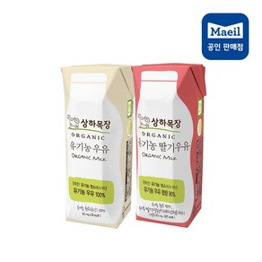 [매일유업] 상하목장 유기농우유 125ml 흰우유 16+딸기8(총24팩), 1세트