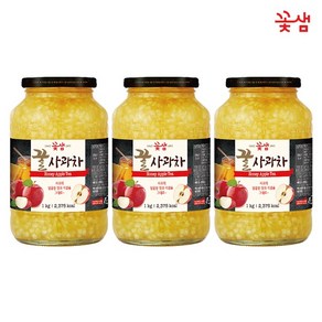 꽃샘 꿀유자차S +꿀대추차 +꿀사과차 / 1KG x3병 / 3KG, 3개, 1개입