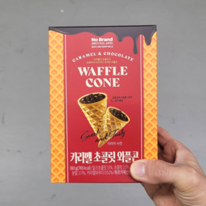 노브랜드 카라멜 초콜릿 와플콘, 3개, 180g