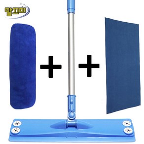 말끄미 일반형 밀대청소기(11x40cm)+컷트형 리필패드(1매)+경편극세사청소포(1매) SET, 1세트