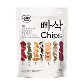 [여수물산] 빠삭칩스 혼합부각 야채부각 다시마부각 고추부각, 200g, 1개