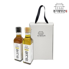 경기방앗간 저온압착방식 방앗간 국산 통깨 진한 참기름 들기름 300ml 세트(국산), 1세트, 1.국산300ml 참기름들기름 세트