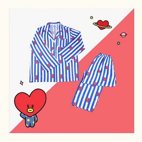 BT21 카툰 홈 레저웨어 잠옷 투피스 세트