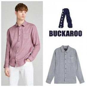 버커루 BUCKAROO 남성 린넨 가먼트다잉 긴팔 셔츠 B202SH410P