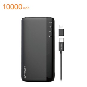 DRION 보조배터리10000mAh(LED배터리잔량표시가능), 블랙