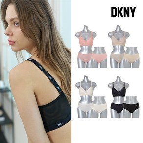 DKNY UNDERWEAR 23SS 시티 뮤즈 콜렉션 브라팬티2종+세컨팬티1종 블러썸코랄