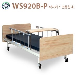 우성이엔지 병원침대 전동 의료용 환자용 가정용 빅사이즈 매트리스 폭 100cm WS920B-P 편백나무 (2모터), 1개